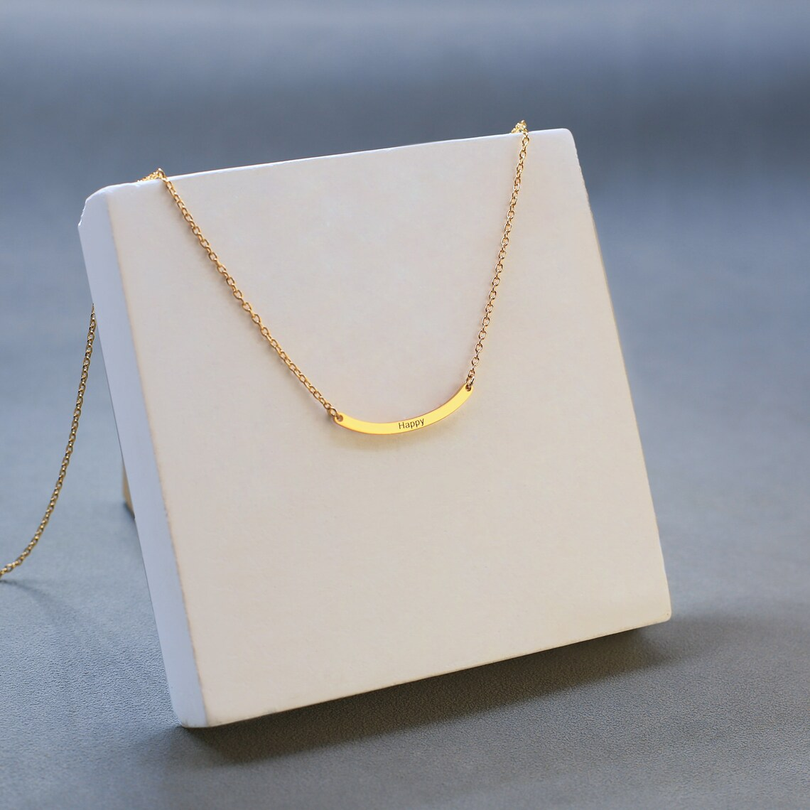 Personalized Curved Bar Neckla - Bar Cart Gold incelemesi ve fiyatı
