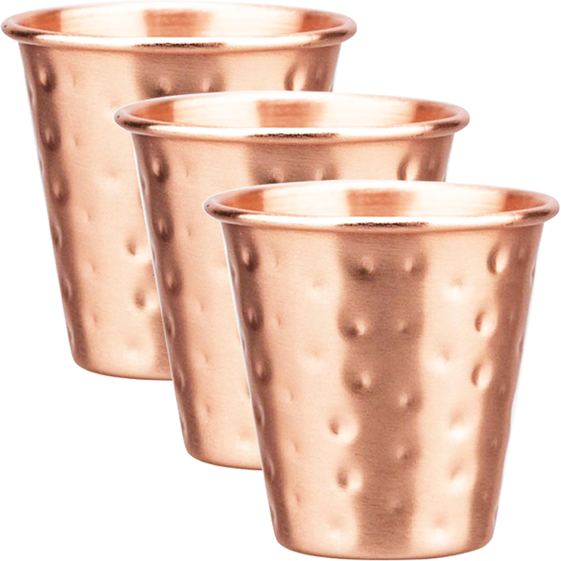 3Pcs New 60ml 100% Copper Cups - Mule Copper Mug incelemesi ve fiyatı