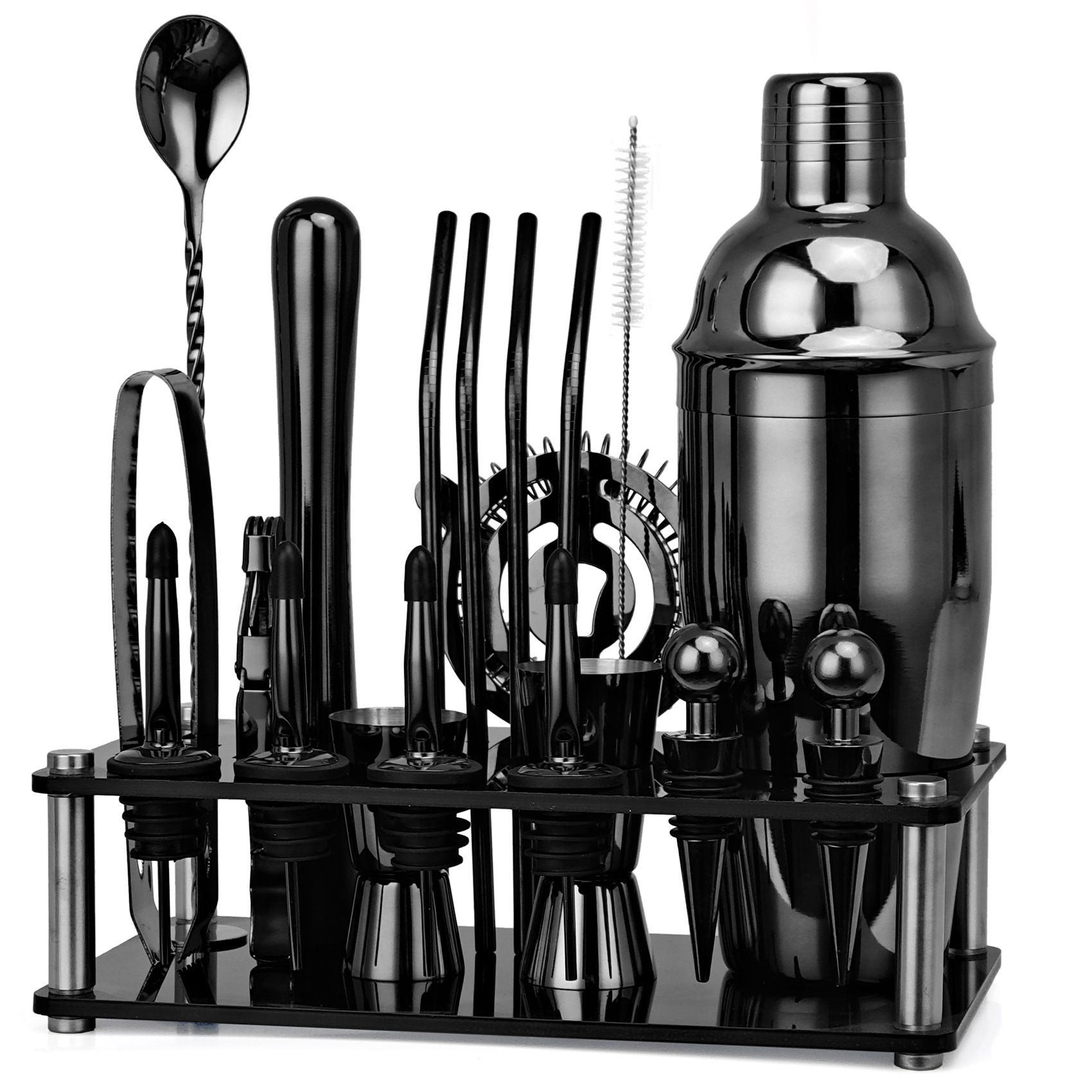 20pcs Black/Rose Gold/Silver 8 - Boston Shaker Set incelemesi ve fiyatı