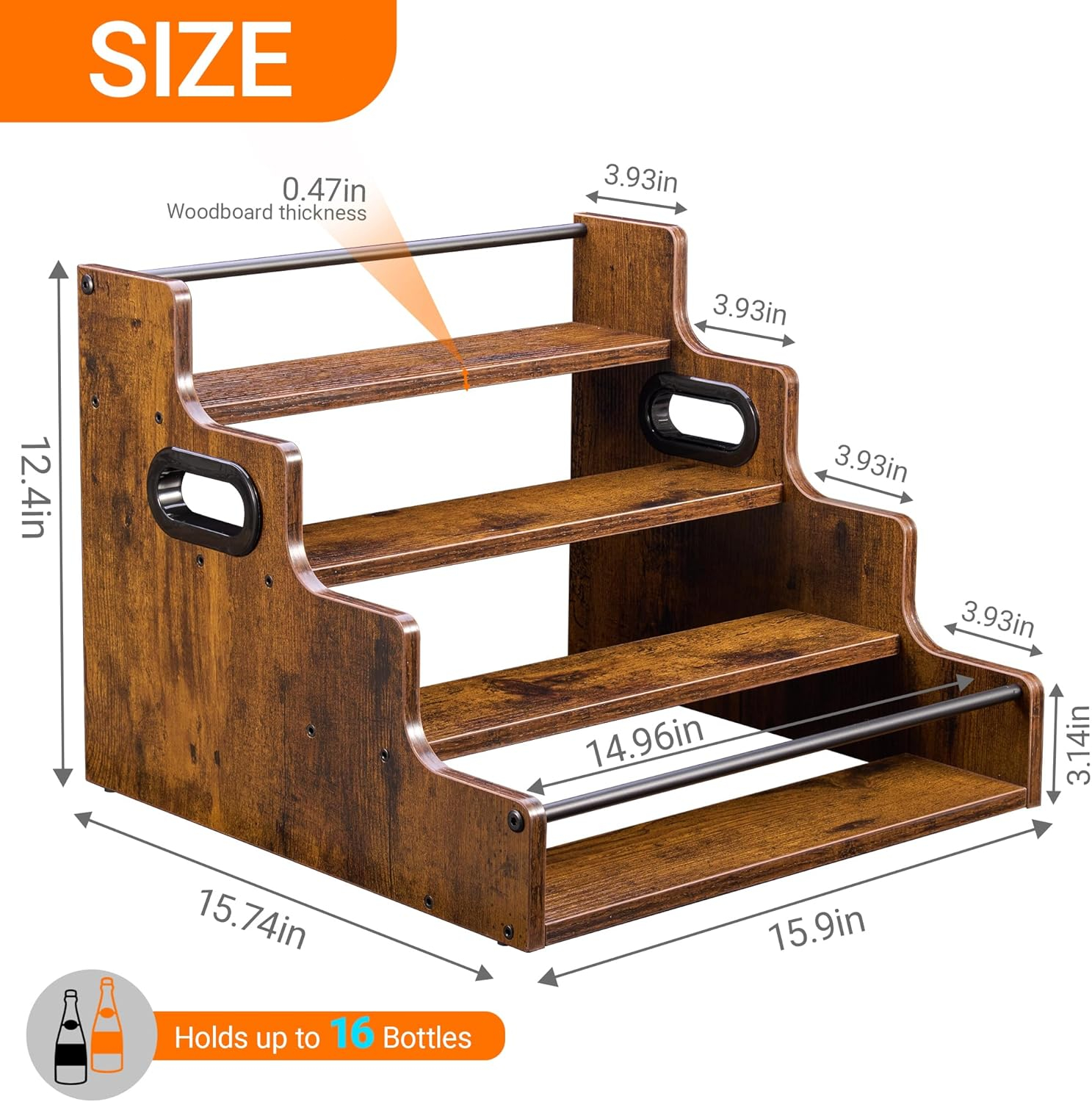 Liquor Bottle Display Shelf, C - Home Bargains incelemesi ve fiyatı