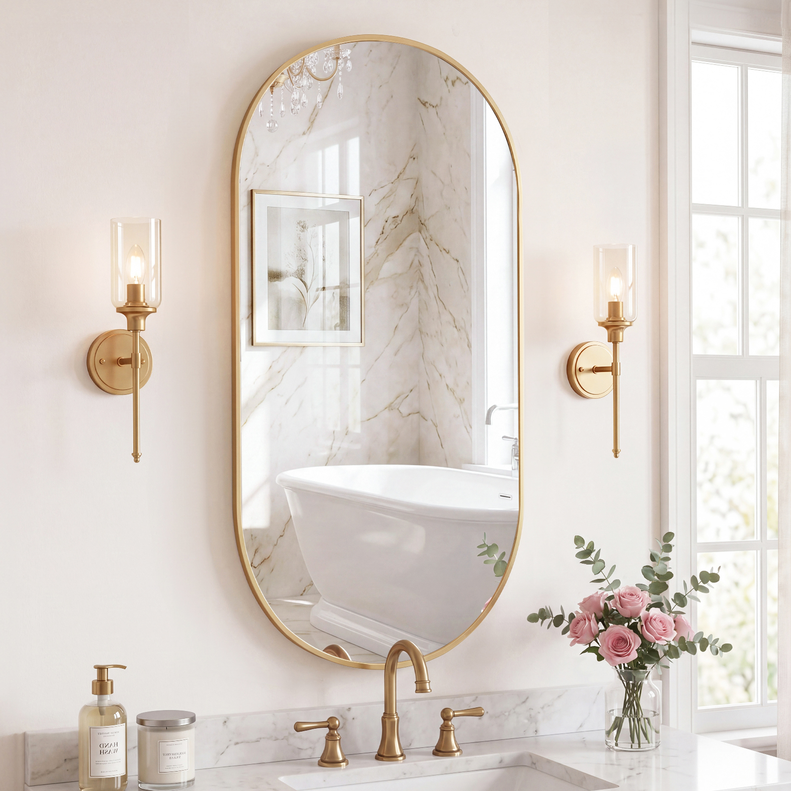 JHK Oval Wall Mirror with Meta - Home Bargains incelemesi ve fiyatı