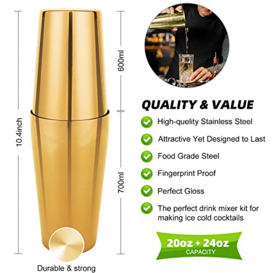 Cocktail Shaker Set 23-Piece B - Boston Shaker Set incelemesi ve fiyatı