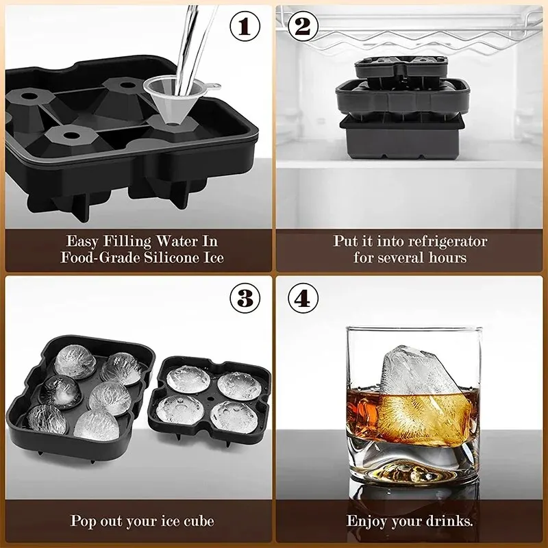 1pc Ice Cube Trays Silicone Ic - Ice Mold Sphere incelemesi ve fiyatı